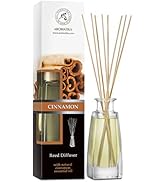 Reed Diffuser Cinnamon 3.4 Fl Oz(100ml) - Room Diffuser with Cinnamon Essential Oil - Home Fragra...