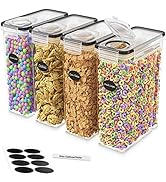 DWËLLZA KITCHEN Cereal Containers Storage Set - Cereal Dispenser Airtight Food Storage Container ...