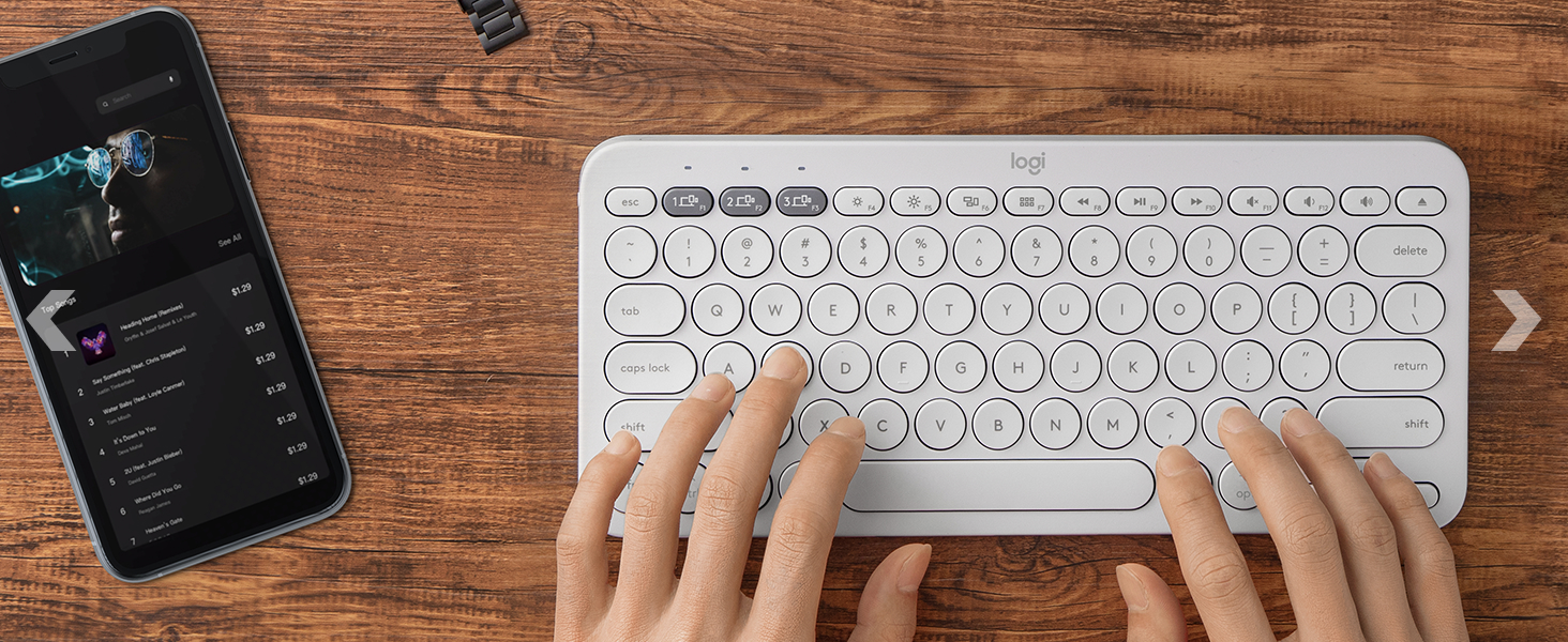 k380 wireless compact keyboard off-white
