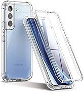 SURITCH Compatible with Galaxy S22 Plus Clear Case 5G,[Built in Screen Protector] Full Body Prote...