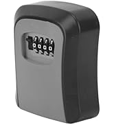 Combination Lockbox, 5 Keys Capacity Resettable Code Key Lock Box Higher Security Wall Mount ABS ...