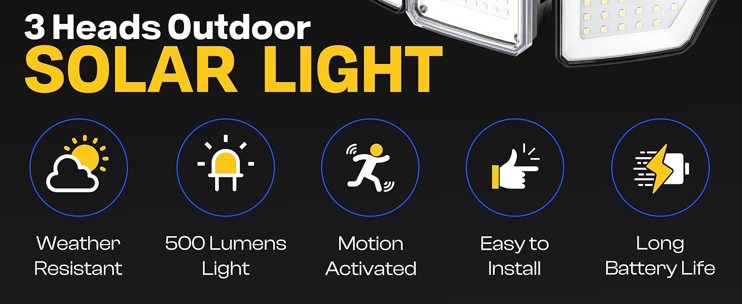 solar lights outdoor waterproof motion sensor wall flood luces solares para exteriores for house