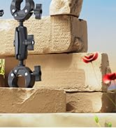 Maectech Double Super Clamp Mount Umbrella Clamp Motorcycle Cam Pole Mounts | Umbrella holder for...