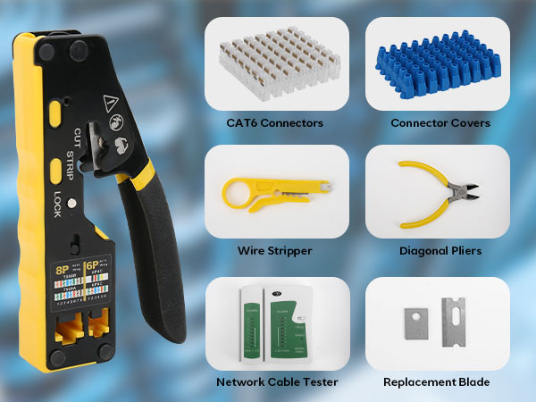 Prowin Pass Through RJ45 Crimper Kit 