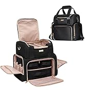 Prokva Large Makeup Cosmetic Bag with 3 Removable Case, Double Layer Travel Makeup Organizer Case...