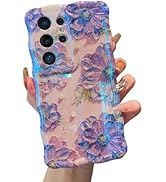 XIZYO Case for Samsung Galaxy S25 Ultra, Colorful Retro Oil Painting Flower Cute Floral Aesthetic...