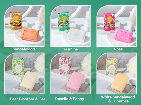bee flower sandalwood soap bar