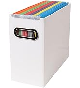 Tcbelosion Collapsible File Organizer Box with Handle, Filing Organizer for Home or Office, Small...