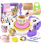 Pottery Wheel for Kids, Arts and Crafts for Kids Ages 8-12, Complete Pottery Painting Craft Kit w...