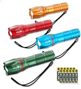 HAUSBELL High Lumen A100 LED Flashlight, Bright &amp; Zoomable Tactical Flashlights Flash Light, with...