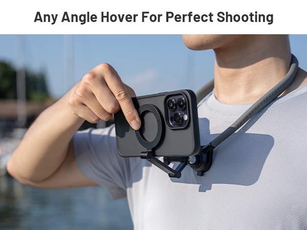 Three-stage foldable design withdamping hinge allows effortlessangle adjustments for optimal shots