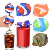 4 Pack Silicone Soda Can Cover Lids,Silicone Canning Lids,Soda Can Lids,Beverage Can Covers Reusa...