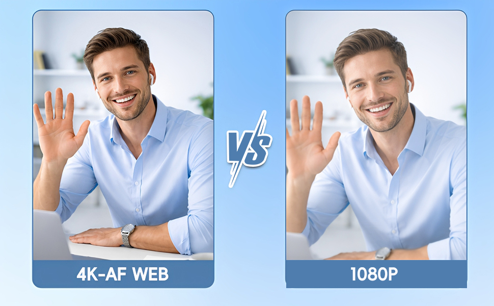 The 4K webcam delivers unparalleled clarity