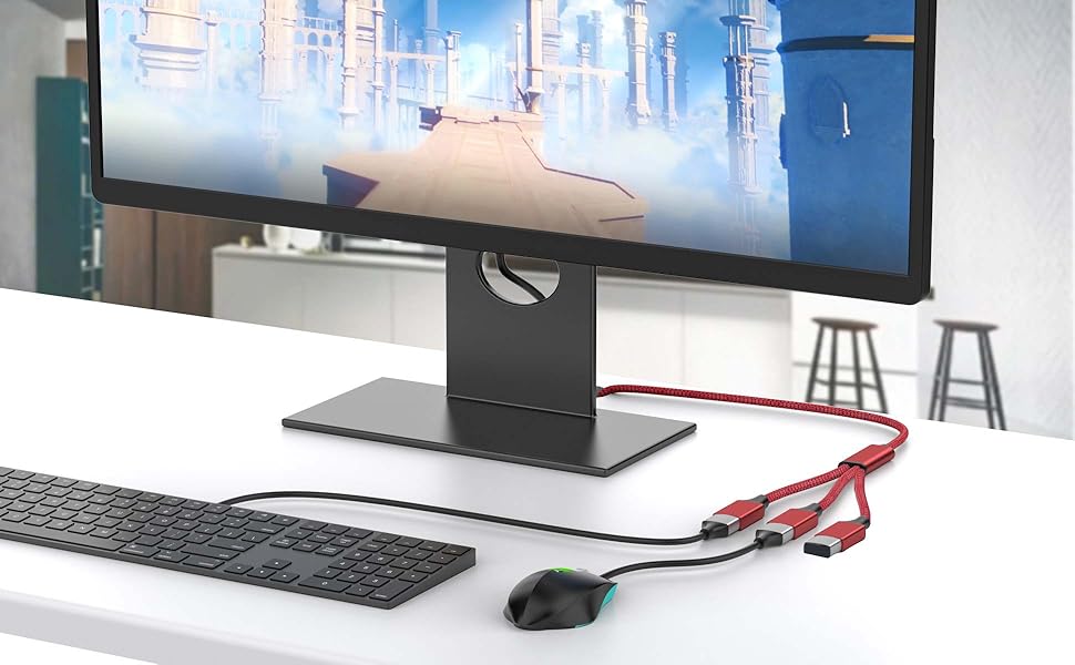 usb y cable splitter