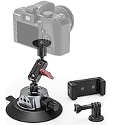 Camera Suction Mount with Ball Head Magic Arm, 5.1"/13cm Metal Air Pump Vacuum Suction Cup Camera...