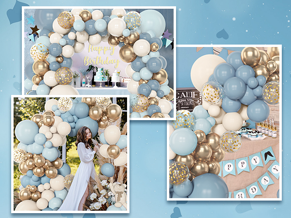  blue balloon arch