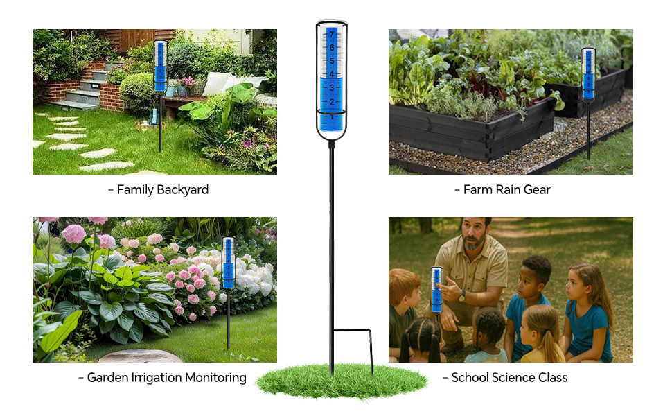 outdoor rain gauges for yard