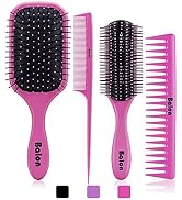 4Pcs Hair Brushes for Women, Hair Comb for Women and Detangling Paddle Brush, Great On Wet or Dry...