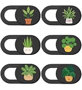 PRESSINART 6Pcs 6 Styles Webcam Privacy Cover Cute Plant Laptop Camera Cover Ultra-Slim Phone Fro...