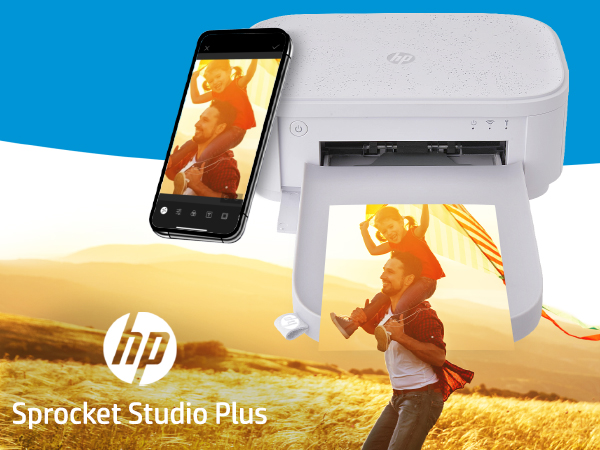 HP Sprocket Studio Plus WiFi Printer – Wirelessly Prints 4x6” Photos from Your iOS & Android Device