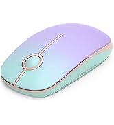 Unipows Wireless Mouse - 2.4G Slim Portable Computer Mouse with Nano Receiver, Less Noise Mobile ...