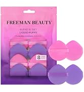 Freeman 8 Count Blend N' Set Liquid Puff Set, Cushion Makeup Puffs For Liquid &amp; Cream Foundation,...