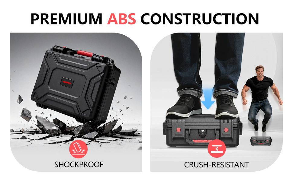 shockproof crush-resistant premium abs construction