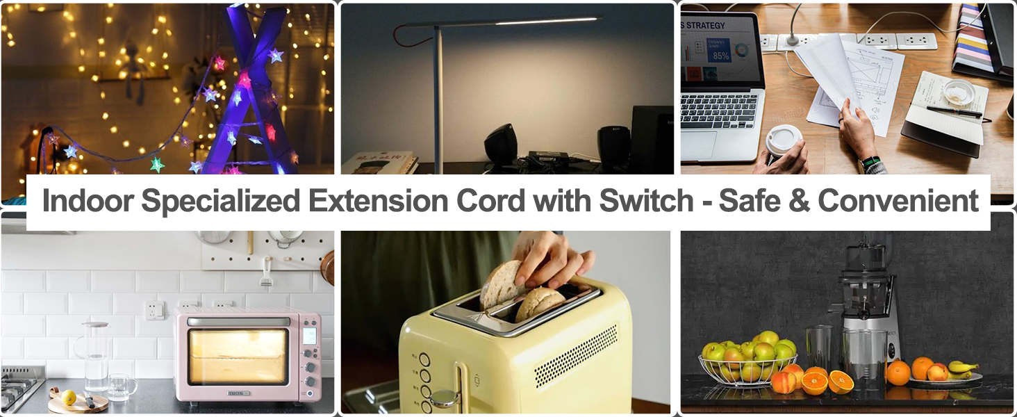 push button extension cord