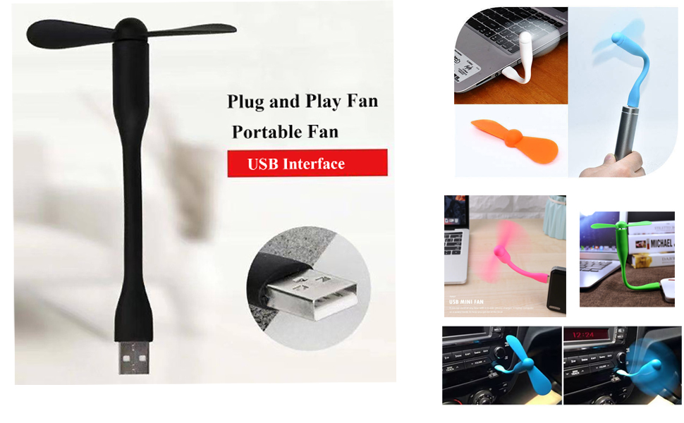 Portable fan for usb interface