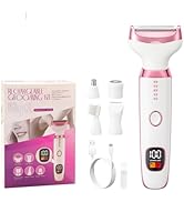 Ourcec Electric Razor Shavers for Women Wet/Dry 5 in 1 Bikini Trimmer Face Razors for Face Nose E...