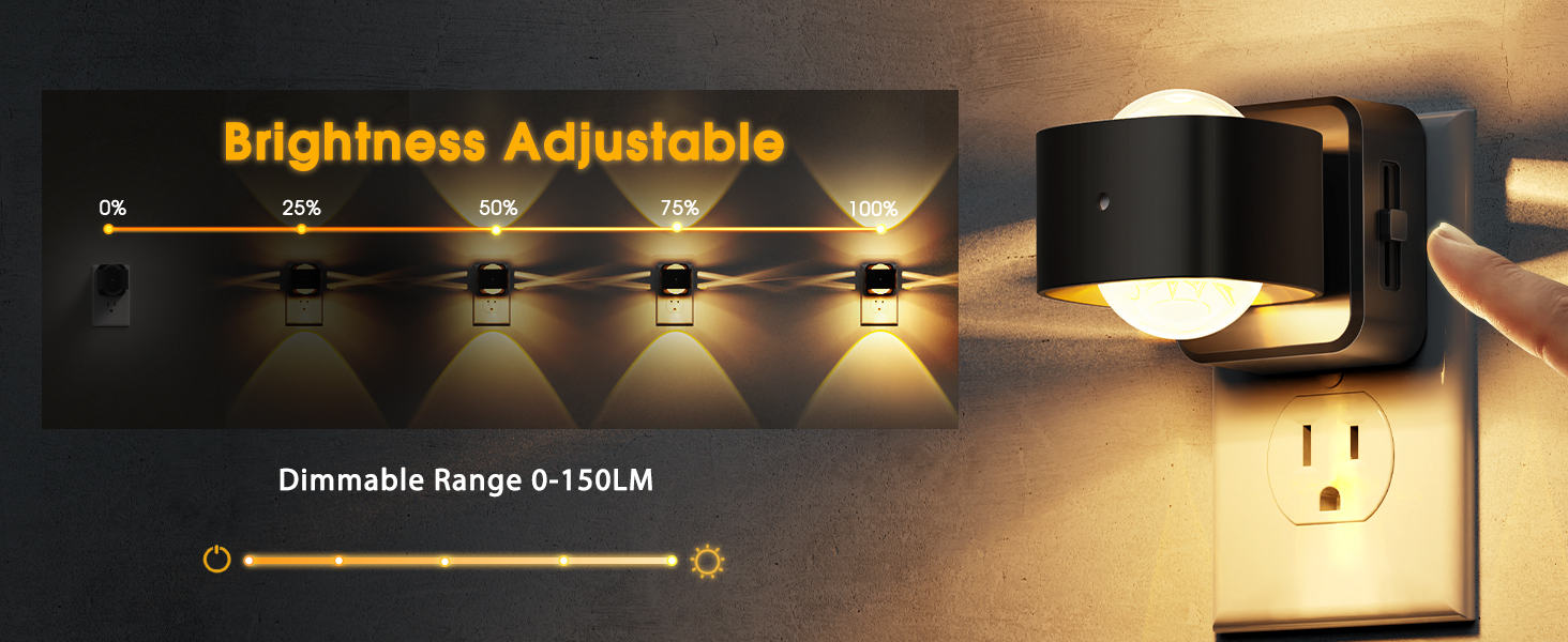 0-150LM Dimmable night light