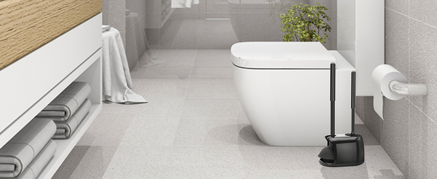 Toilet Brush and Plunger Set