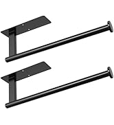 CUXIXA Paper Towel Holder Under Cabinet 2 Pack, Upgraded Self Adhesive Paper Towel Holder Wall Mo...