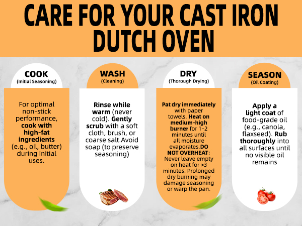 Cast iron dutch oven pot with lid