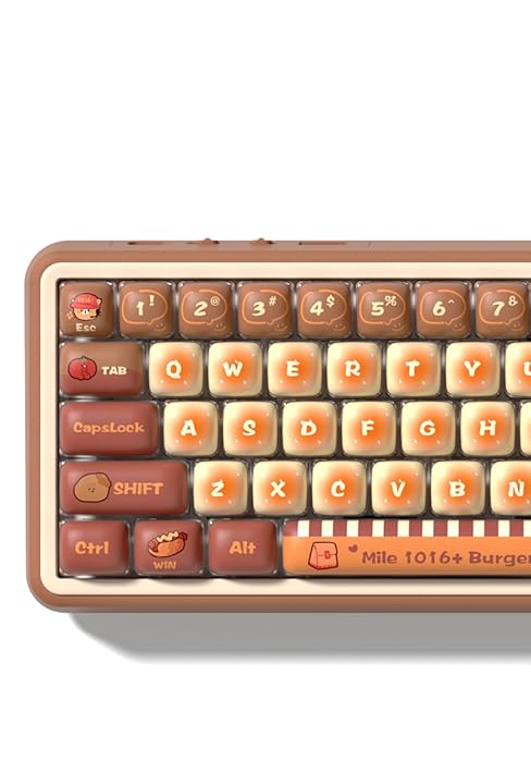 cute keycap set,brown mog profile keyboard keycaps,double shot pbt keycaps