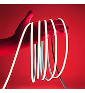 MALIIGAZA 5mm Ultra Thin COB LED Strip 12V Red Color RA>90 High CRI LED Tape Light, Cuttable Flex...