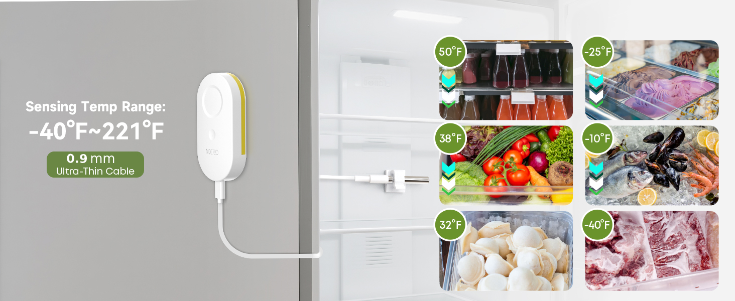 With a wide range of -40°F to 221°F, perfect for deep freezers storing and high-heat incubators.