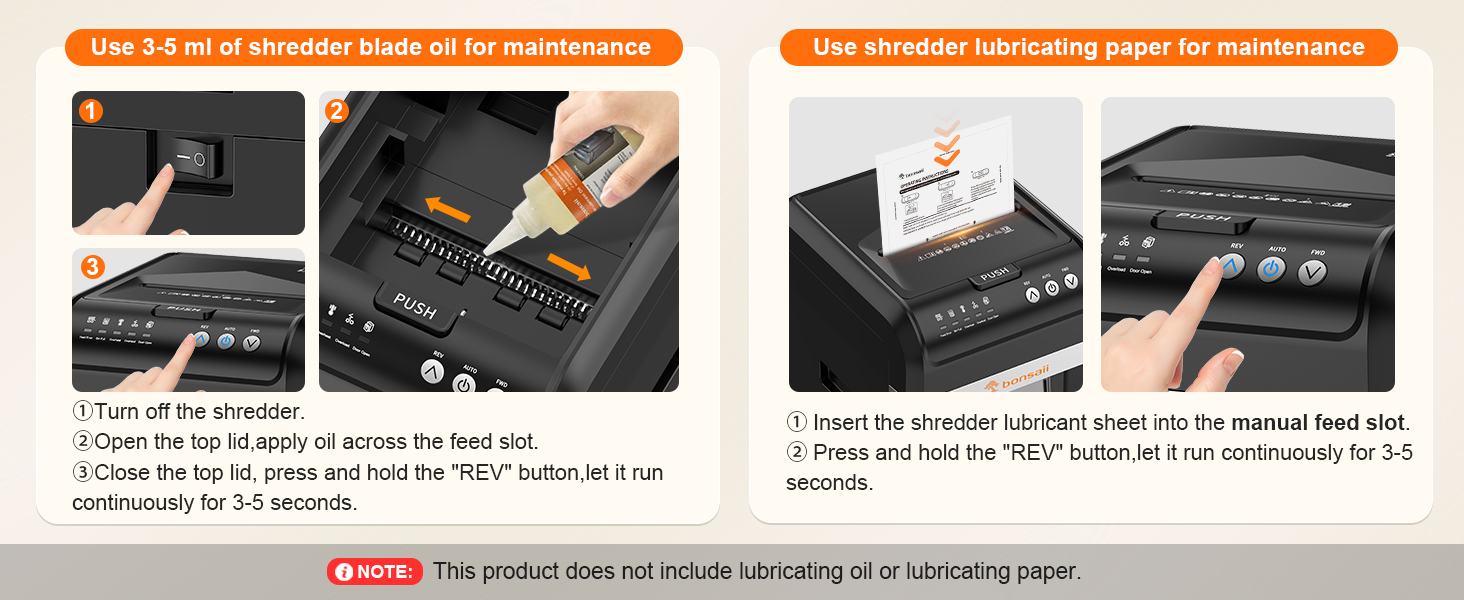 Bonsaii Auto Feed Industrial Paper Shredder for Business