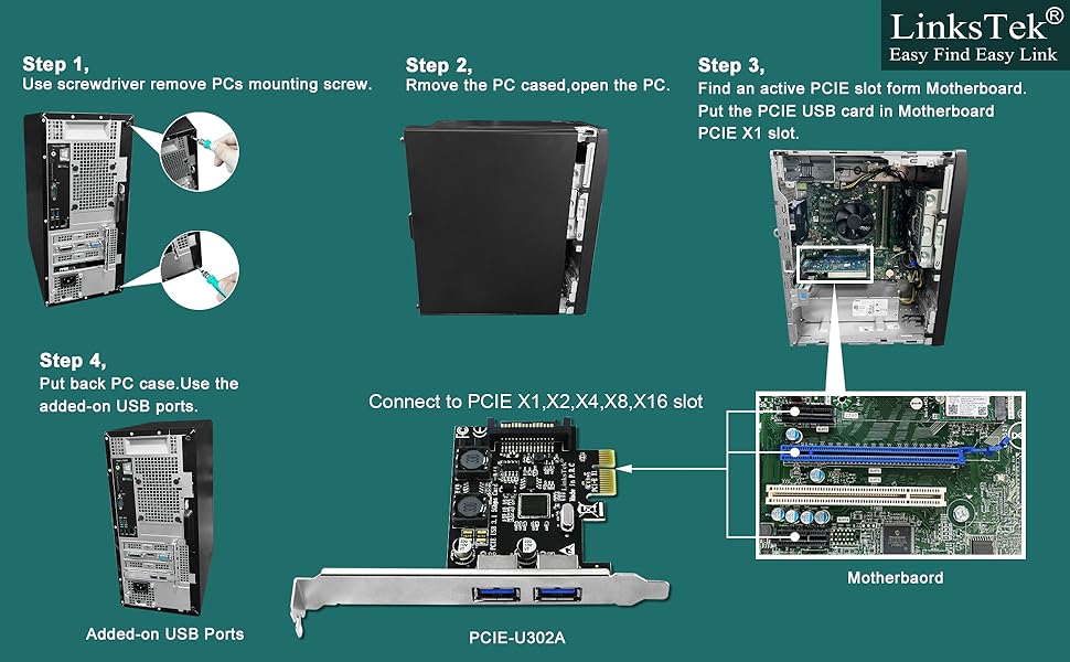 PCIE USB card PCIE SUB 3.0 card PCI Express USB 3.0 expansion card 