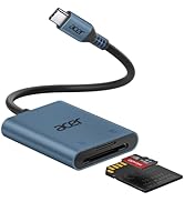 Acer SD Card Reader USB C, Dual Slots Type C to Memory Card Reader, Aluminum Micro SD Card Camera...