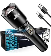 Esgofo Rechargeable Flashlights High Lumens 90,000 Long Range 3280FT, Super Bright Handheld Stron...
