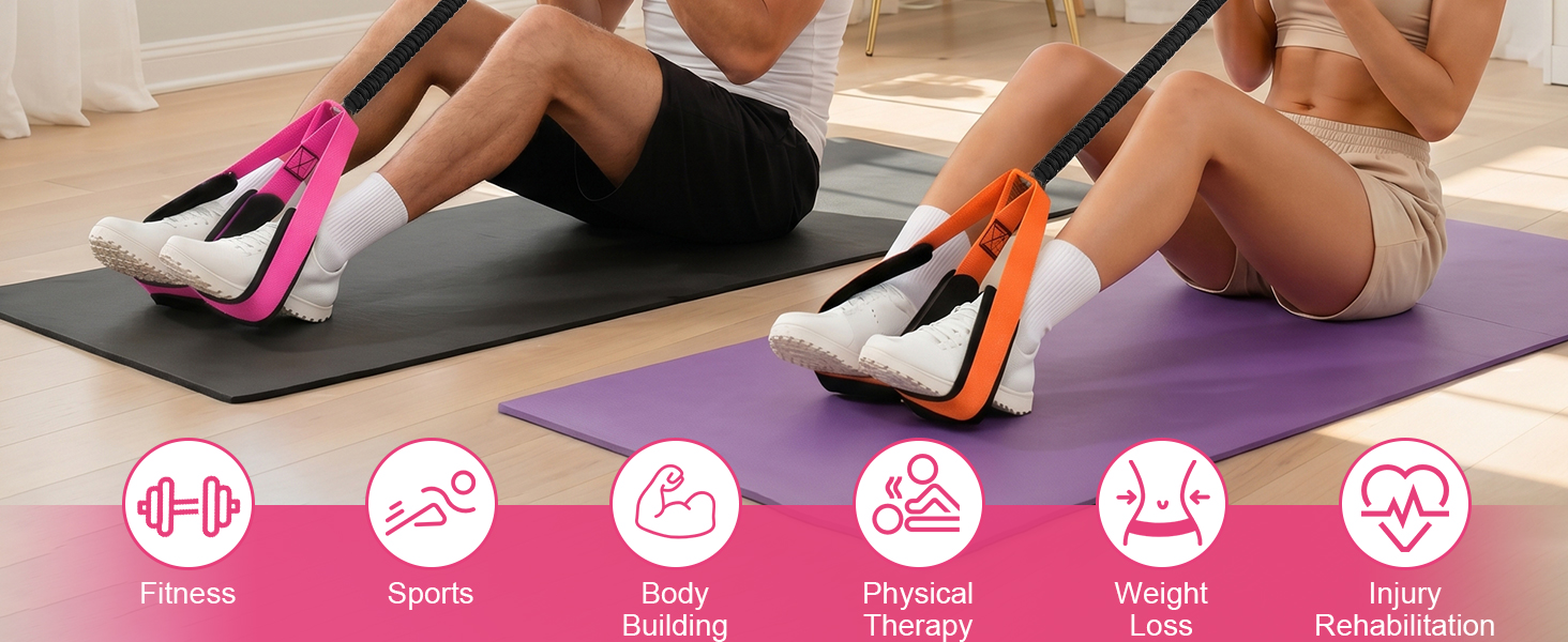 pedal resistance band with handle