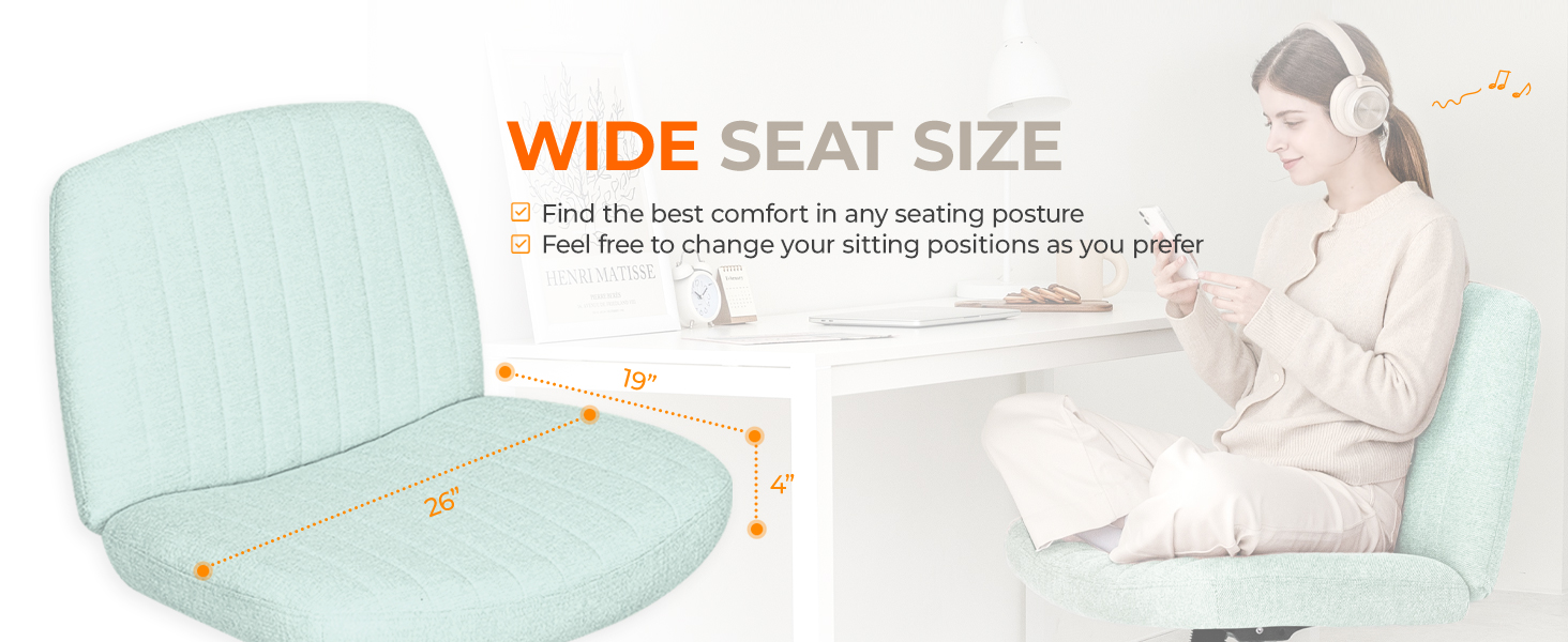 Wide, gaming chairs for adults, vanity stool, adjustable desk, reading chair, swivel accent chair