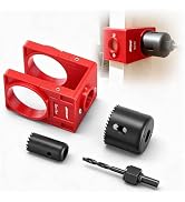 BECOWIN 1-3/8" - 1-3/4" Door Lock Installation Set with Guide Template, Door Lock Hole Saw Kit ld...