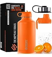 SQUATZ 64 Oz Neptune Series Steel Water Bottle, Stainless Double Wall Vacuum Insulated Flask with...