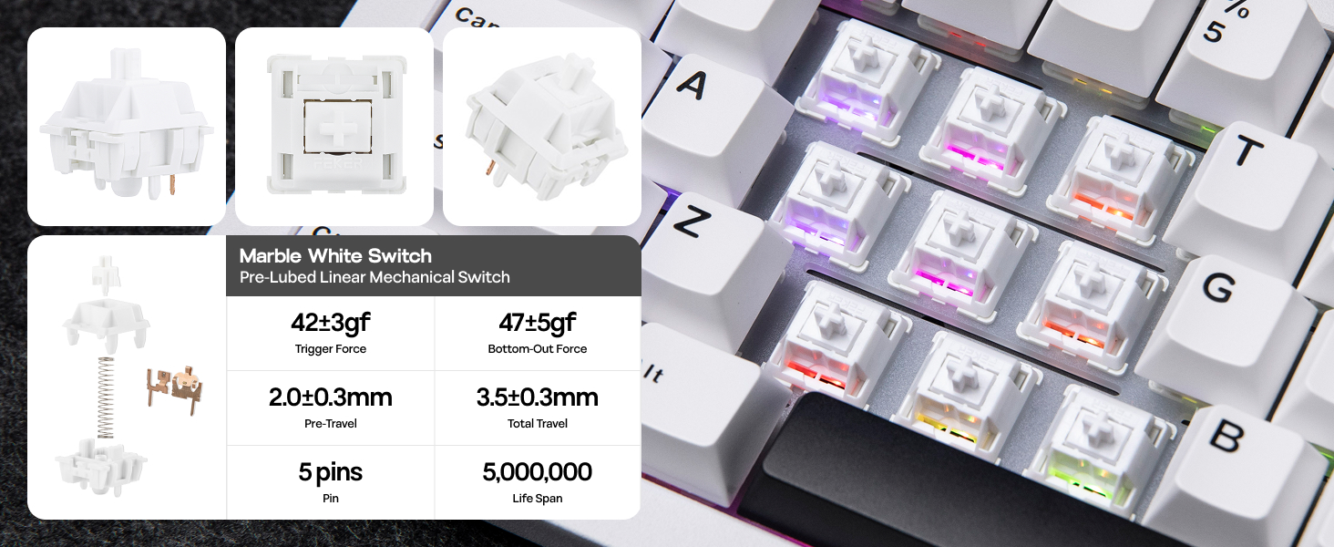 Galaxy68 Wireless Mechanical Keyboard in Aluminum with QMK/VIA Support