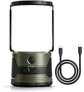 Glocusent 1200LM LED Camping Lantern Rechargeable, 7 Light Modes, 5000mAh Power Bank, IP45 Waterp...