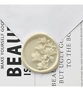 Pilloze 50Pcs Ivory White Olive Branch Wax Seal Stickers, Self-Adhesive Ivory Wax Seal Stickers f...