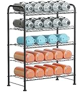 OYEAL Water Bottle Storage Rack 5 Tier Bottled Water Holder Organizer Freestanding Floor Beverage...