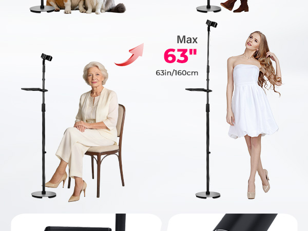 Height Adjustable Floor Blower Stand Holder Larger Clamp Countertop Blow Dryer Stand